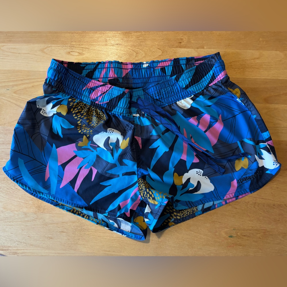 Patagonia Blue and Pink Patterned women’s Shorts XS